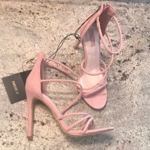 blush pink stilettos